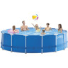 Каркасный бассейн INTEX Metal Frame 28242, 457×122 см — насос, лестница, тент, подстилка